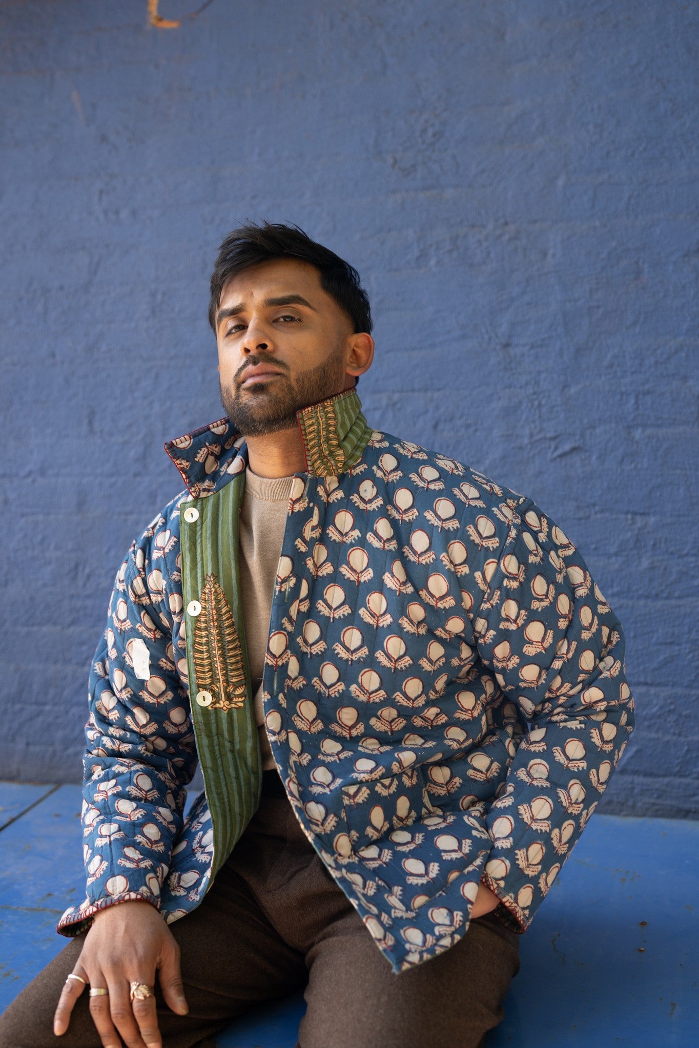 Reversible Quilted Hand-Block Printed Outerwear Jackets and